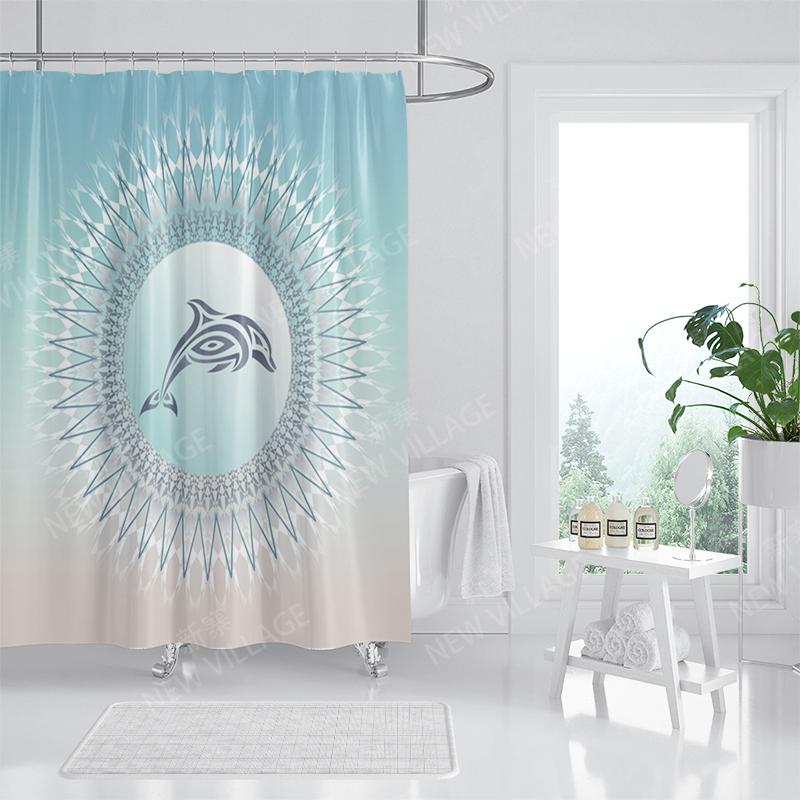 Mandala Waterproof Fabric Shower Curtains Bathroom Curtain Accessories Bath Curtain 180x200cm 240*200cm Boho Decoration Vintage