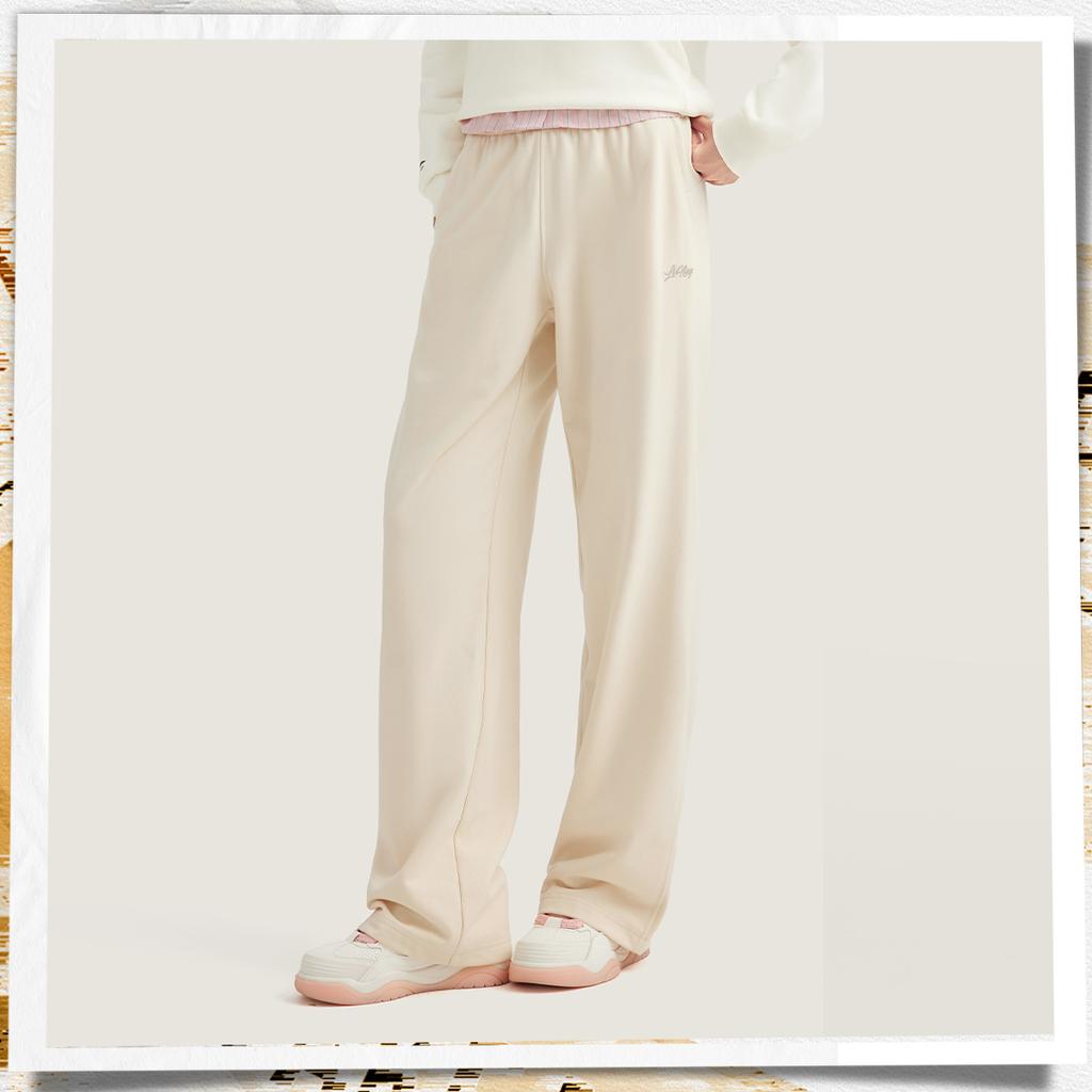 Спортивные трикотажные брюки Li Ning из серии Sports Lifestyle с вышивкой логотипа, женские AKLVC16-8