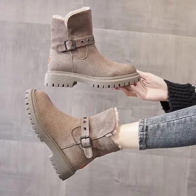 Новинка Женская обувь Ботинки Женские зимние ботинки Ботинки по щиколотку Зима 2024 Мягкие трендовые Водонепроницаемые Нескользящие Плюс Теплые Высококачественные Распродажа ПУ