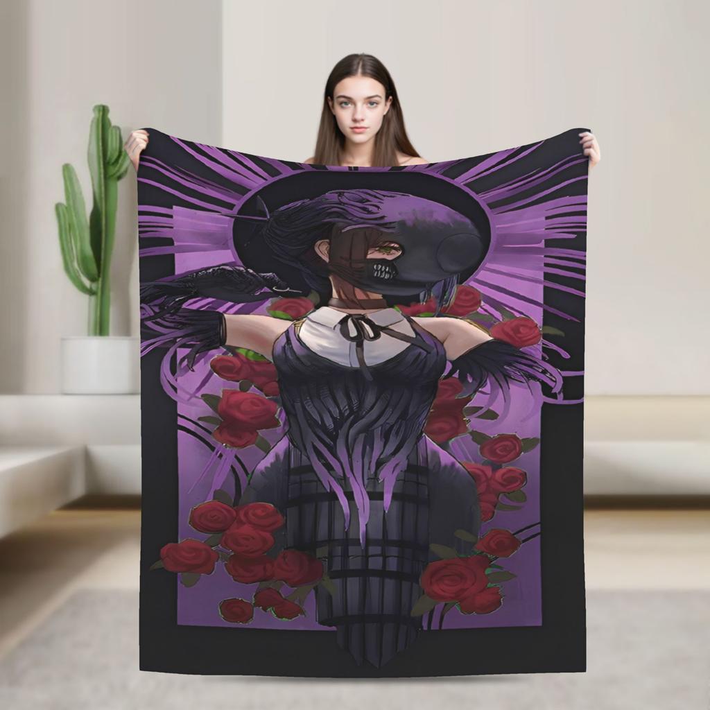 Chainsaw Man Reze Anime Blanket Quality Super Warm Throw Blanket Winter Travel Home Decor Fashion Bedspread