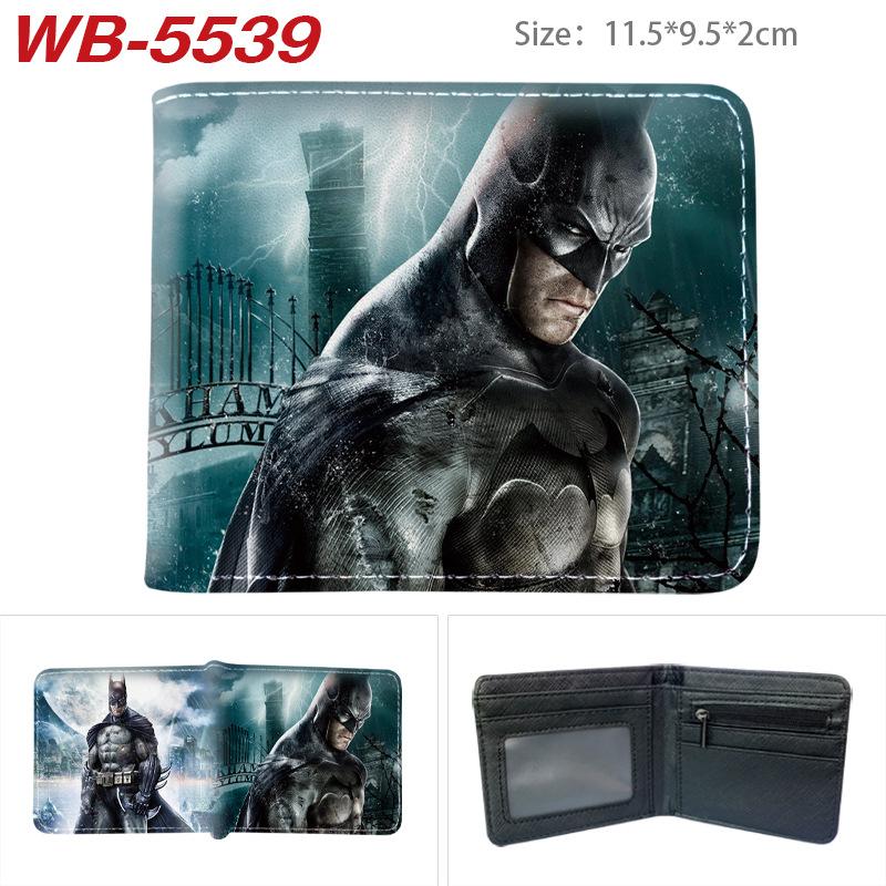 Superhero Anime Cartoon Bifold Wallet Full Color Print 2D Student Girls Boys Short Purse