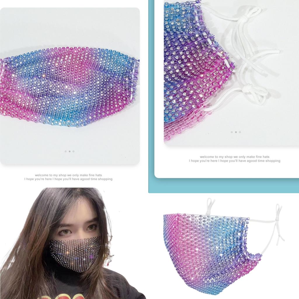 5 шт. блестящих кристальных блестящих масок для лица - сетчатая маска со стразами для женщин и девочек, идеально подходит для ночных клубов и вечеринок