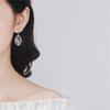 Charm gift Chic Hook Dangle Multi-Gemstone Ear Stud Rainbow Moonstone Earrings Leaf