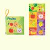 Детская тканевая книжка Встроенный звук Бумага Животные Цифры Фрукты Транспорт Красочные мультяшные принты Развивающая игрушка для развития мозга Сенсорная книга
