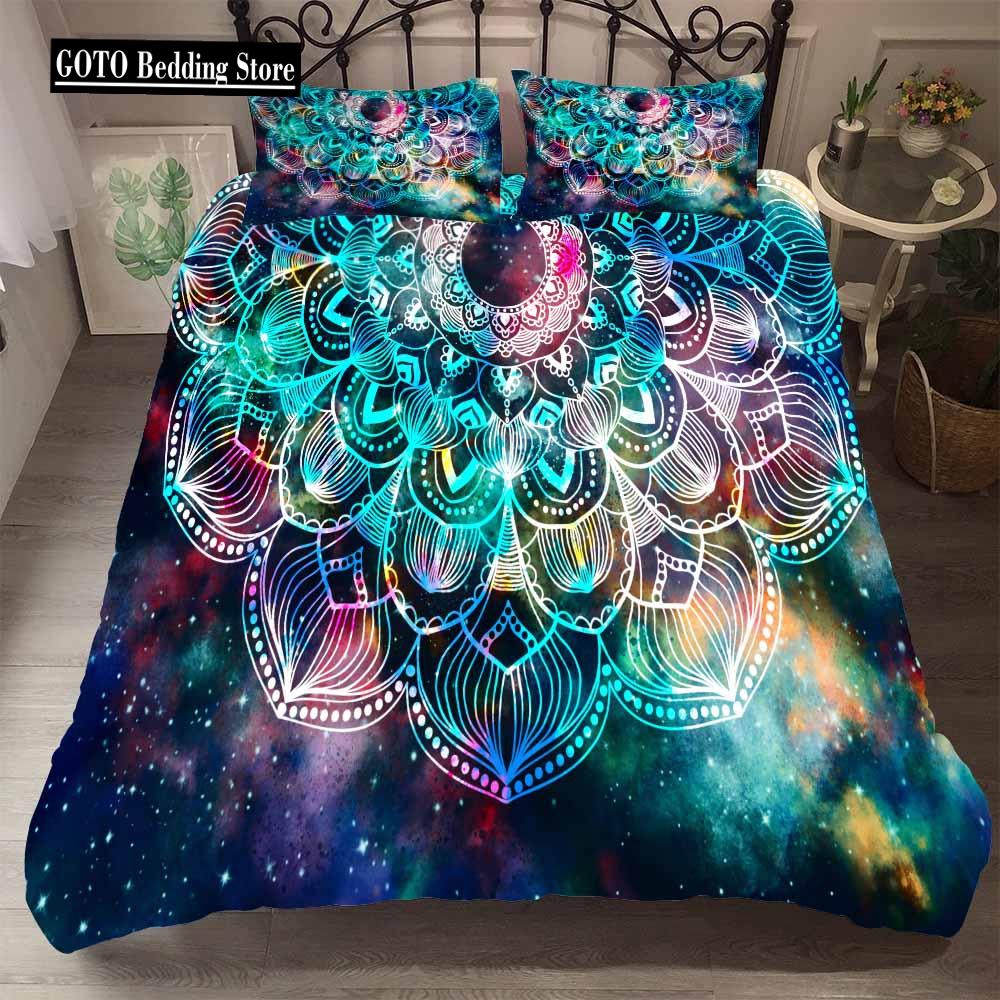 Постельные принадлежности США Калифорнийский Кинг Комплект постельного белья Роскошные комплекты одеял размера «Квин» Зеленый фон Комплект пододеяльника Ropa De Cama