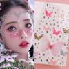 New Rhinestone Butterfly Face Stickers Pearl Temporary Tattoo Stickers Lasting Waterproof Glitter Eyeshadow Body for Festival Makeup