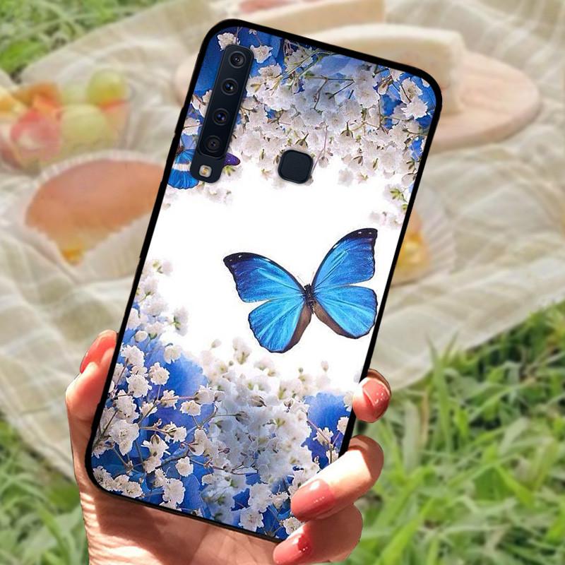 Для Samsung A9 2018 Чехол-крышка A7 2018 Силиконовый Мягкий Мраморный Черный Бампер Funda Coque для Samsung Galaxy A7 A9 2018 Защитный