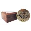 Brass Compass  Brass Sundial  Marine Boat Gift Pocket Sun Dial in Box Nautical Marine Gift Sun Clock Pirate Ship Replica Watch