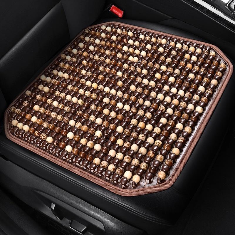 Подушка на сиденье автомобиля Летний охлаждающий коврик Цельный Грузовик Вентилируемый Дышащий Деревянные бусины Универсальный Чехол на сиденье автомобиля Для всех сезонов