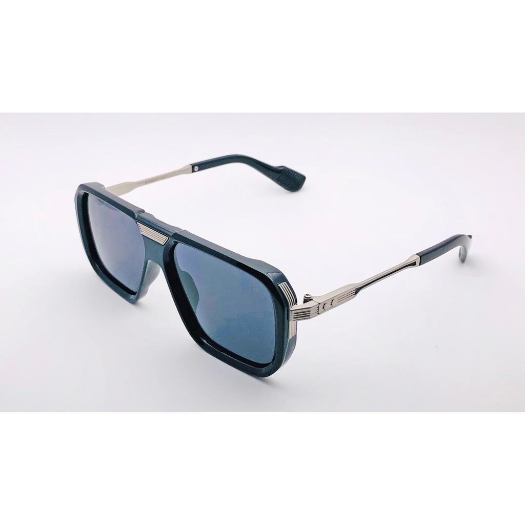 RSINC Unisex Designer Sunglasses UVProtection Vintage Square Black Grey KH-2304 B0DKJMW56J