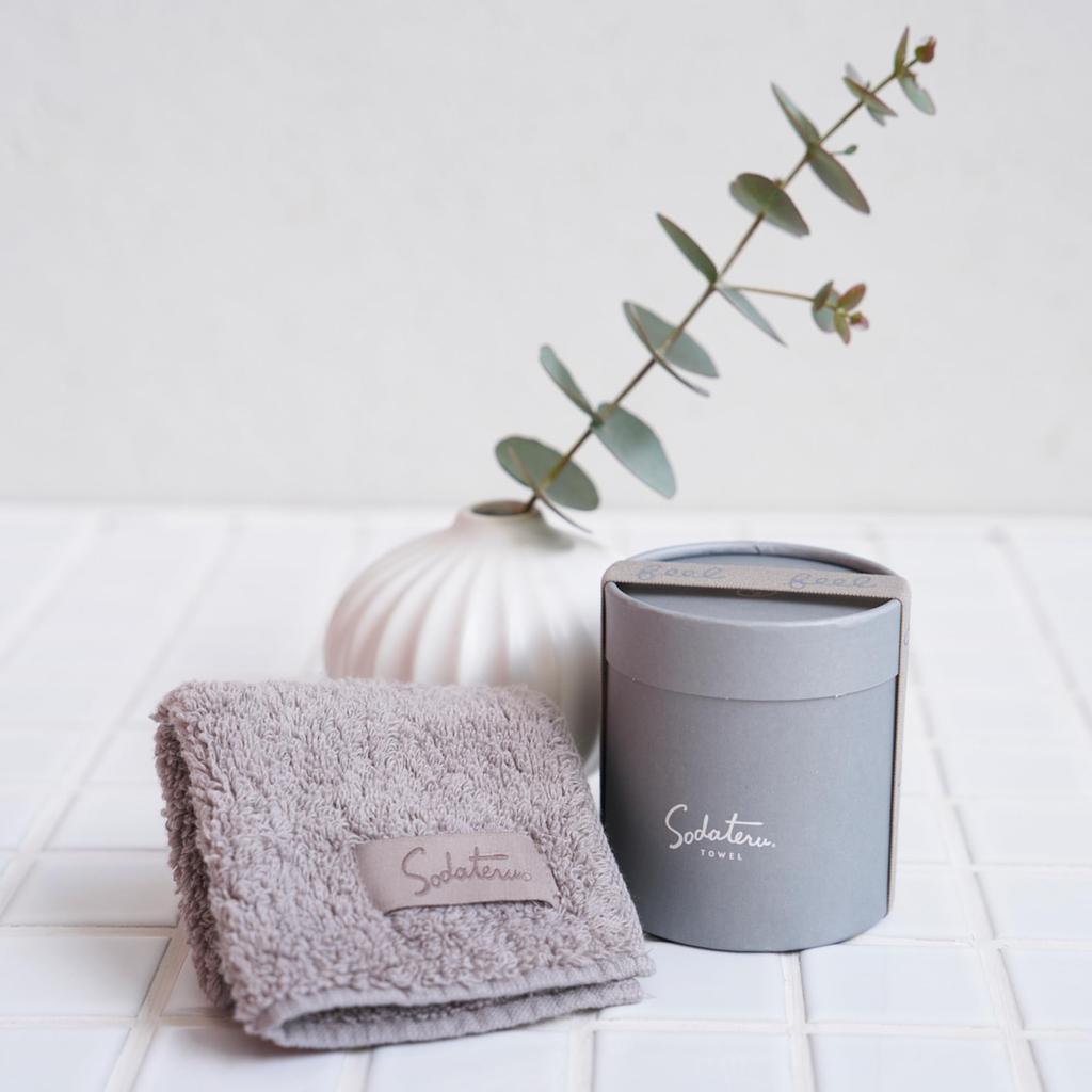 Sodateru Towel Petit Hand Moon Greige 20 X 20 Product 2000000002262 "feel" Towel, (Brown), Cm, 100% Cotton, Boxed, Number