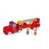 Janod Story Giant Firefighters Truck Wooden Toy Red