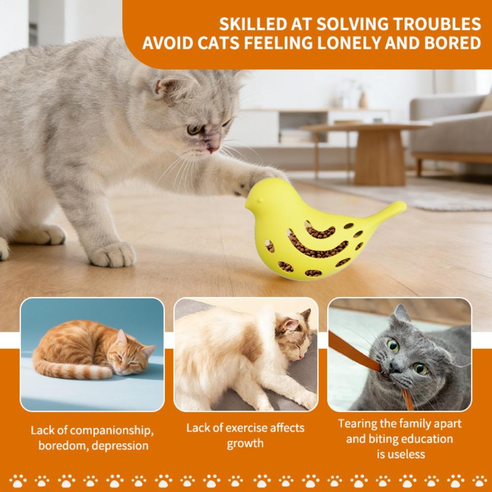 Fish Shape Treat Dispenser Silicone Cat Chew Toy Pet Puzzle Cat Feeder Toy Cat Interactive Play