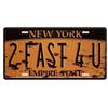 New York Souvenir License Plate, Metal Auto Decor 15x30cm