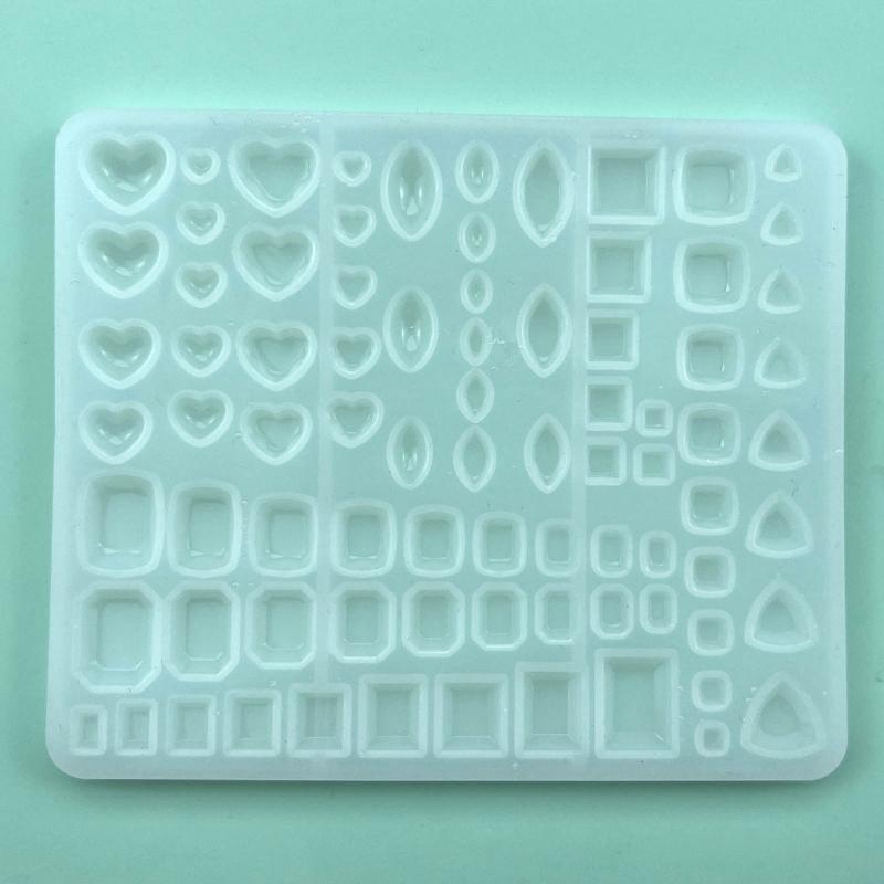 Heart Square Shape Silicone Mold Crystal Diamond Resin Mold Jewelry Making Epoxy Casting Mold Ice Cubes Mold Craft