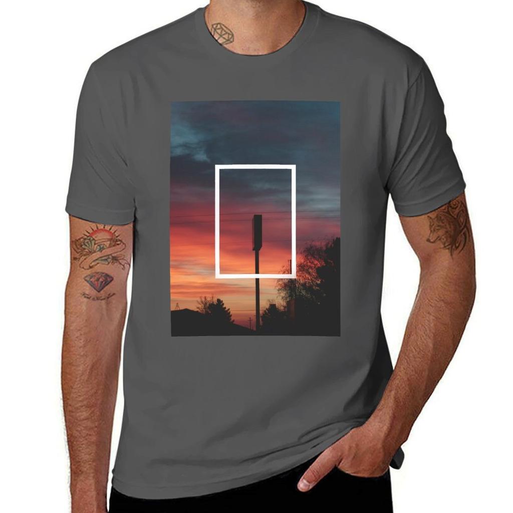 Sunset The 1975 Rectangle Tshirt Plus Size Gym Sports Tshirt