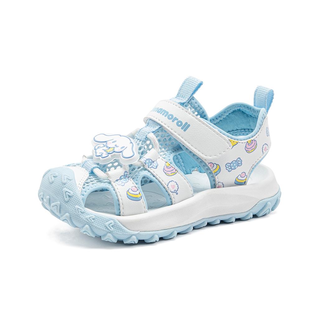 Kaiti cat children's shoes cute cartoon print 2026 summer beach shoes for girls hollow breathable toe sandals