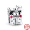 925 Silver Heart Christmas Hat Socks House Tree Apple Ice Crystal Snow Winter Beads Fit Original  Charms Bracelet Jewelry