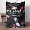 2026 New Christian Bible Verse Print Blanket Warm and Soft Home Travel Blanket Sofa Bedding Cover Blankets Nice Gift for Friends