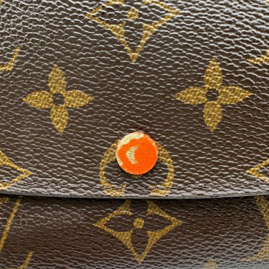 Louis Vuitton M61578 Кожаный кошелек Monogram Emily Коричневая кожа Женский Б/у