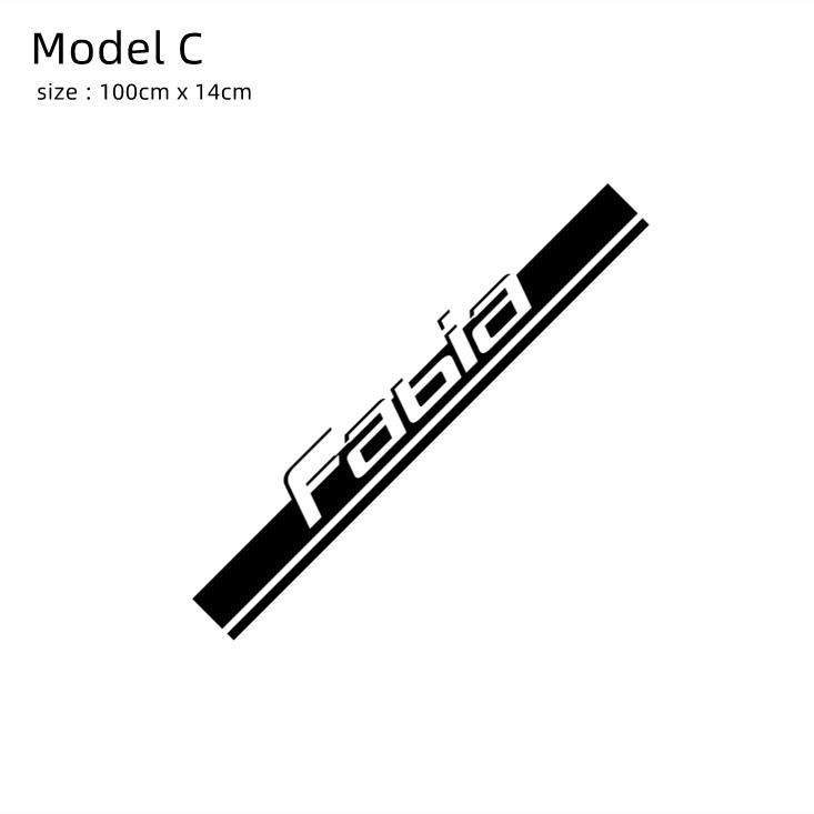 HQKI8 Car Hood Engine Cover Decora Sticker For Skoda Fabia MK1 2 3 Auto Body Door Side Skirt Decals Sports Stripes Tuning Accessories