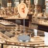 Силиконовая модель уха Подставка-держатель из нержавеющей стали для демонстрации серег и ювелирных изделий Пирсингуемая Поддельная для