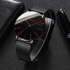 Stylish Men's Quartz Watch with Mesh Band Fashionable  Business Dress Watch