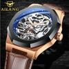 Часы AILANG, мужские механические часы, полностью автоматические мужские часы, водонепроницаемые, новые полые часы