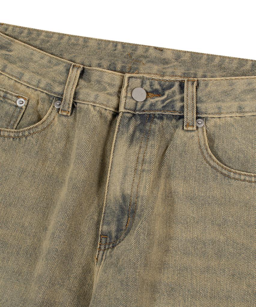 DE GRAND MATIN Washed Denim Pants_Sand