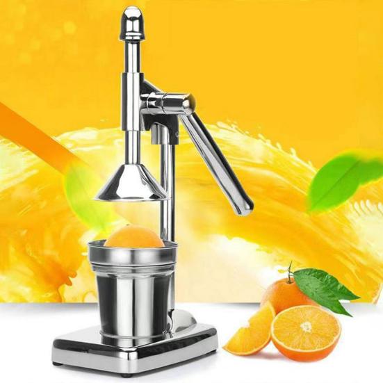 Manual Citrus Juicer Heavy Duty Stainless Steel Lemon Lime Press for Kitchen Bar Efficient Pulp-Free Juice Extractor