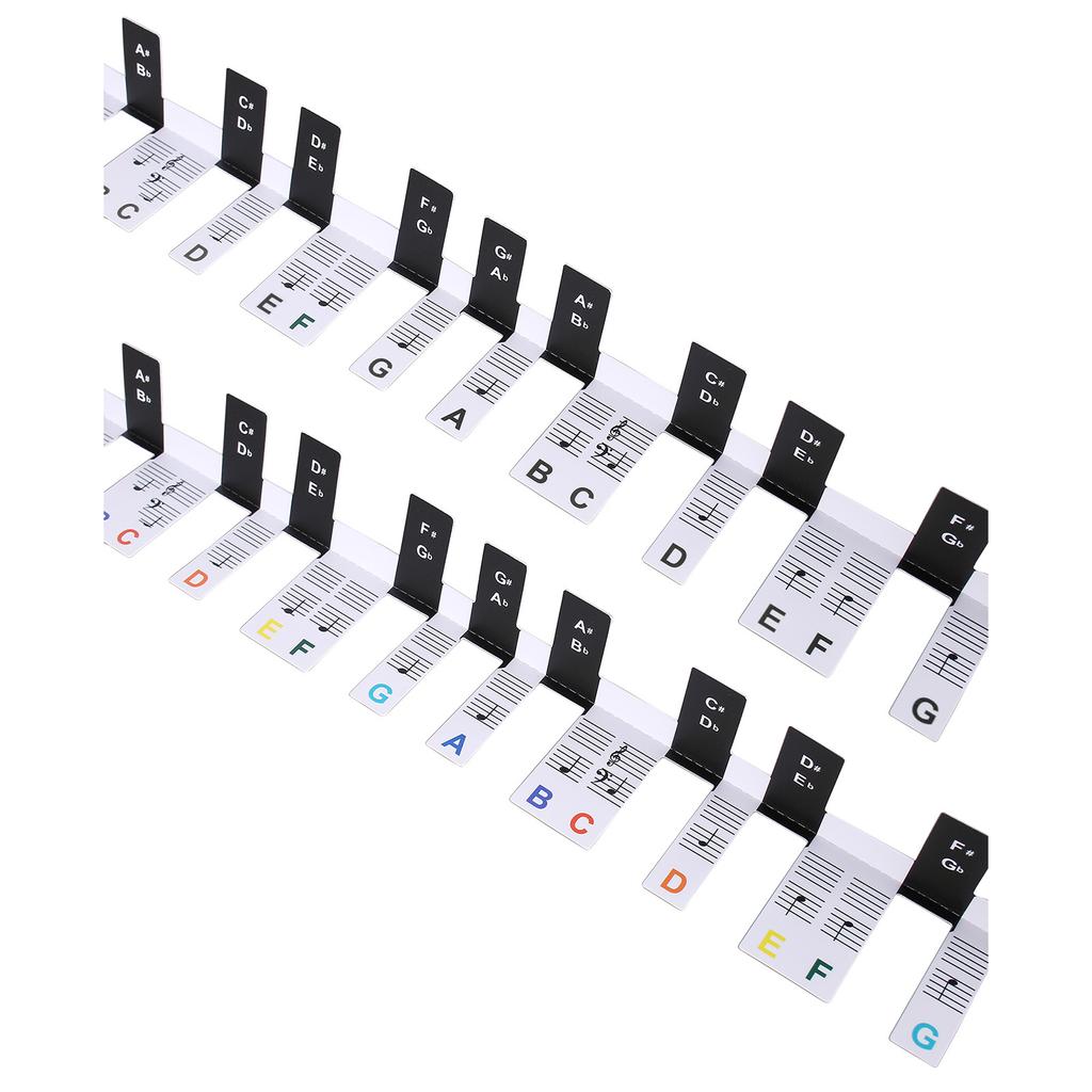 Piano Keyboard Stickers Removable Keyboard Letters Electronic Piano Keyboard Note Stickers for Kids and Beginners