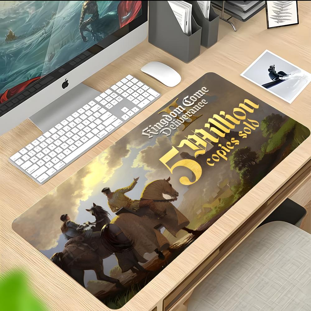 Realistic Historic Game Kkingdom Come Deliverance Mouse Pad Thick Stitched Edge Gaming Mousepad Large Nonslip Desk Mat