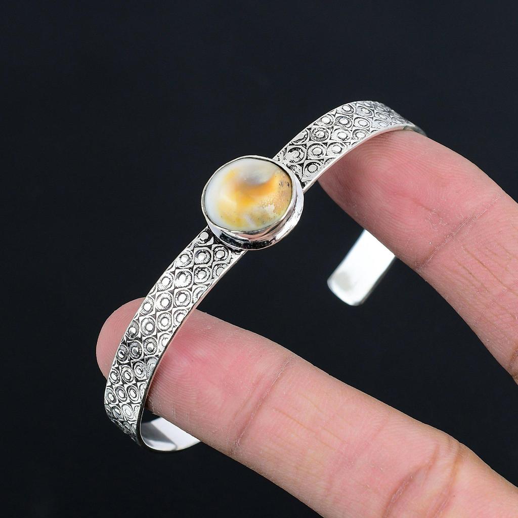 День дочерей Распродажа Овальный браслет-манжета из раковины глаз Шивы, драгоценного камня, ювелирное изделие из стерлингового серебра