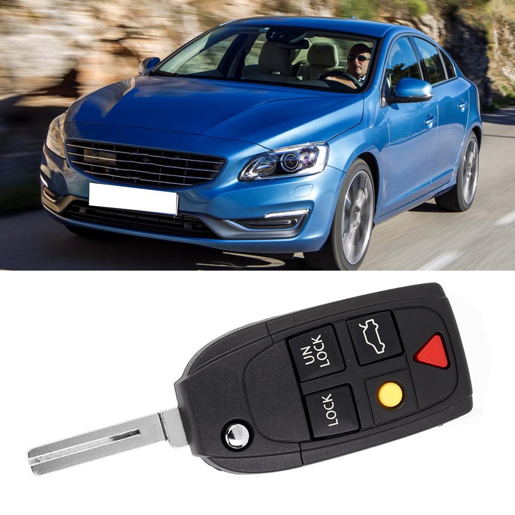 Складной откидной чехол для ключей с 5 кнопками, замена корпуса, подходит для S60 S80 V70 XC70 XC90