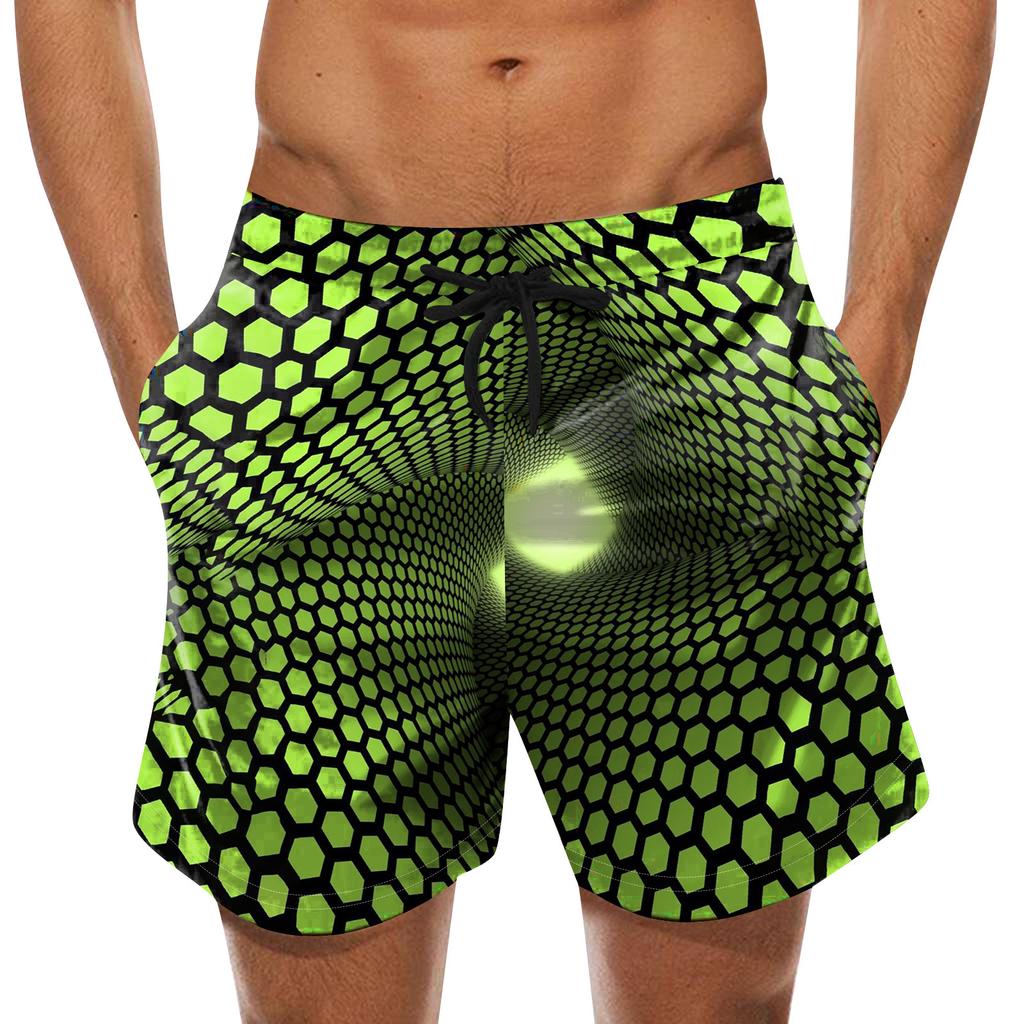 Fashion Men's Strapped Hawaiian Beach Fit Sport Casual Shorts Pants