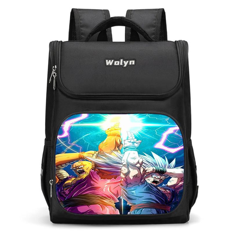 Spacious Dragon Ball Backpack For Kids Lightweight Oxford Cloth School Bag