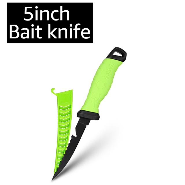 Stainless Steel Fishing Knife 5-9 Inch Knife Outdoor Kitchen Scale-scraping Knife Fillet Meat Saltwater Resistant Blade