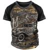 Japanese Style Cherry Blossom Koi Print Shortsleeve Tshirt Loose Round Neck Casual Trendy Top
