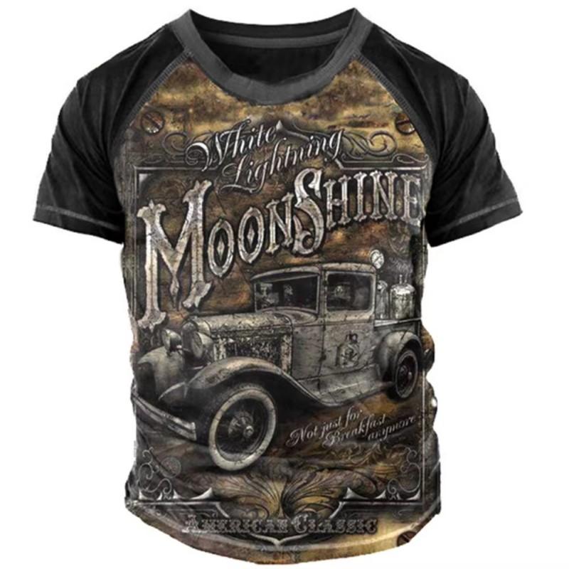 Japanese Style Cherry Blossom Koi Print Shortsleeve Tshirt Loose Round Neck Casual Trendy Top