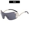 Y2k Rimless Sunglasses Women Stylish Gradient Lens Outdoor Shades Trendy Luxury Brand Design Metal Frame Eyewear Goggle