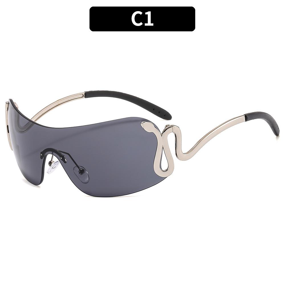 Y2k Rimless Sunglasses Women Stylish Gradient Lens Outdoor Shades Trendy Luxury Brand Design Metal Frame Eyewear Goggle
