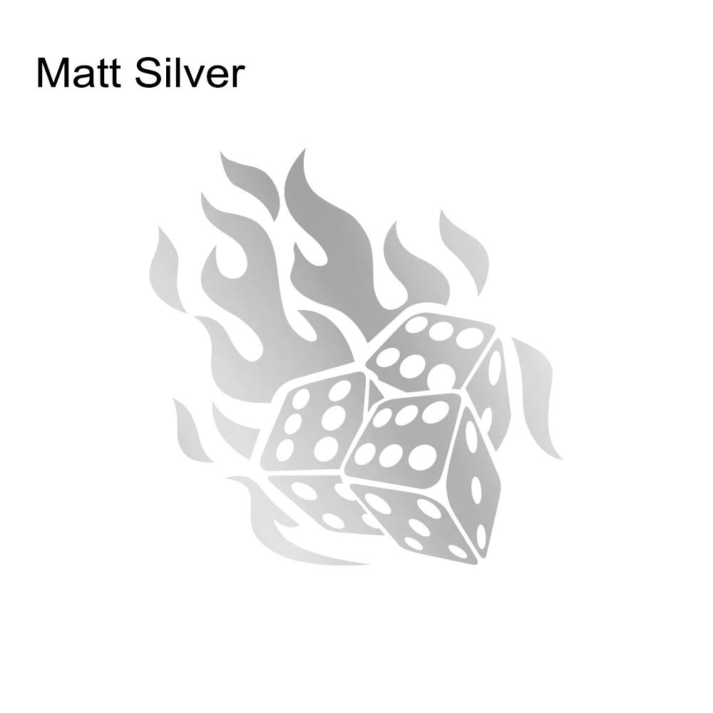 Car Engine Hood Sticker Flame Dice Graphic Vinyl Decal For Auto Vans Trucks SUV Self-Adhesive Auto Body Window Decor Accessories