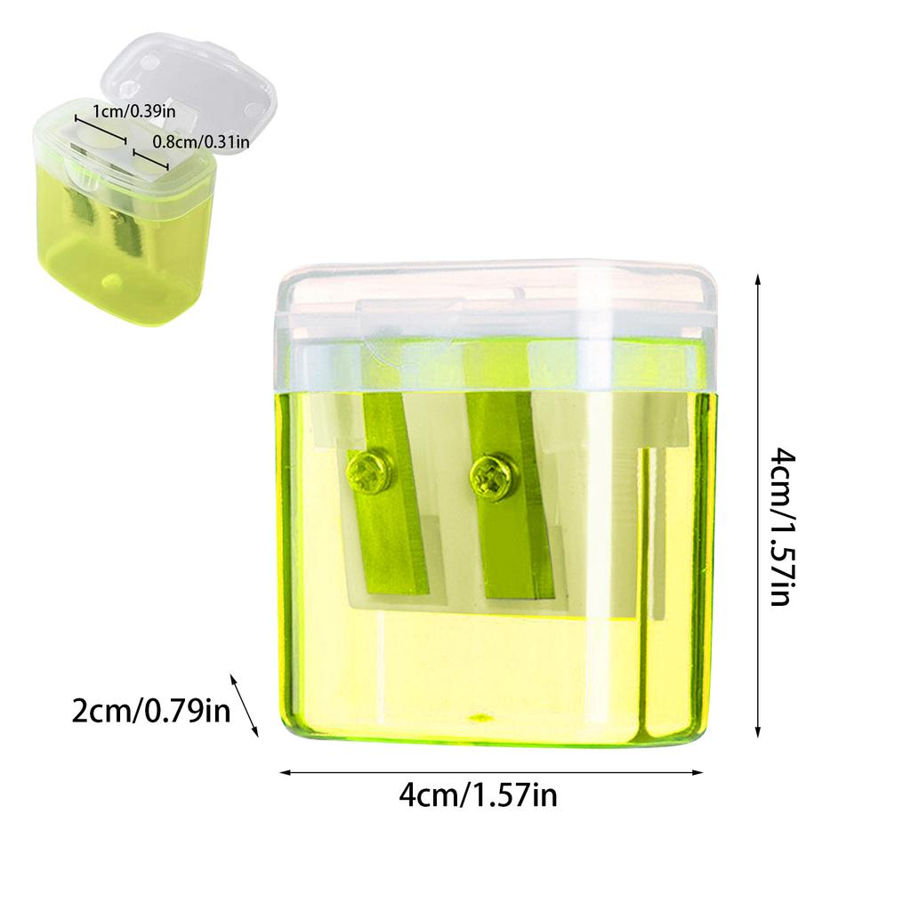 Точилка для карандашей с двумя отверстиями, цветная, для школьников — необходимая вещь для начинающих ходить в школу