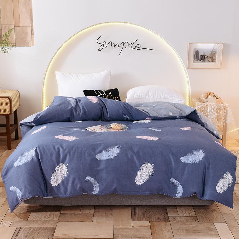 Желтый тюльпан пододеяльник 1 шт. фиолетовые цветы узор 100% хлопок молния пододеяльник приятный для кожи удобный двуспальный размер постельное белье