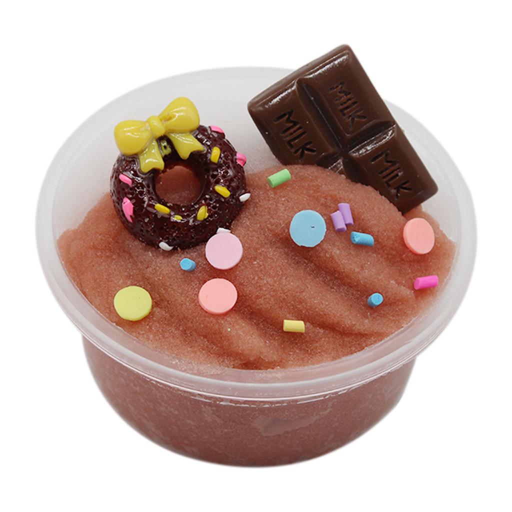 (H0826)Шоколадно-хлопковая грязевая подушечка со слизью и ароматом стресса, детская игрушка 60 мл