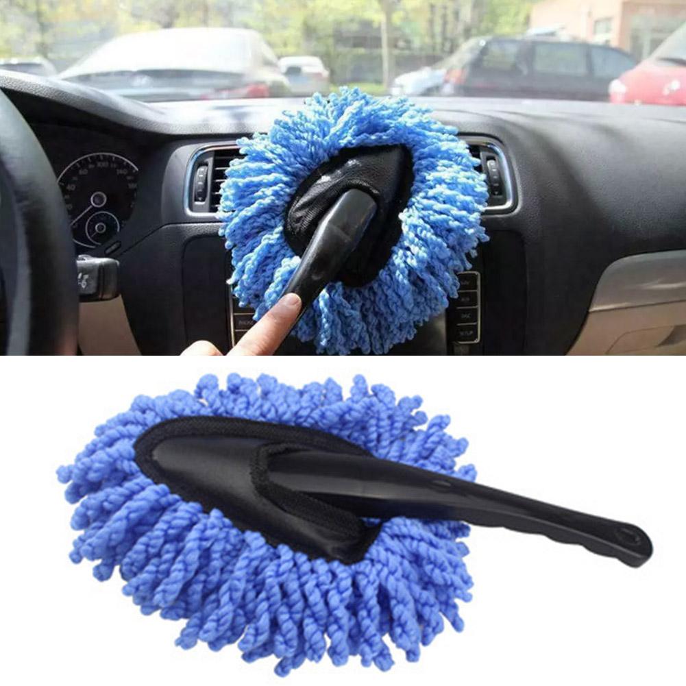 Car Dust Brush Multi Functional Microfiber Dust Lock Cleaning Car Grip Brush Reduce Fatigue Comfortable Interior Soft Tool Y1M7
