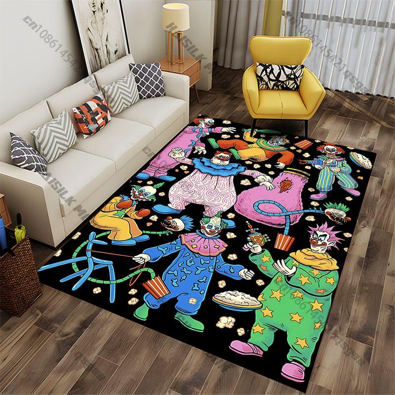 Colorful clowns chaotic whimsical fun carpet Yoga living room room decor children's crawling mat doormat area rug