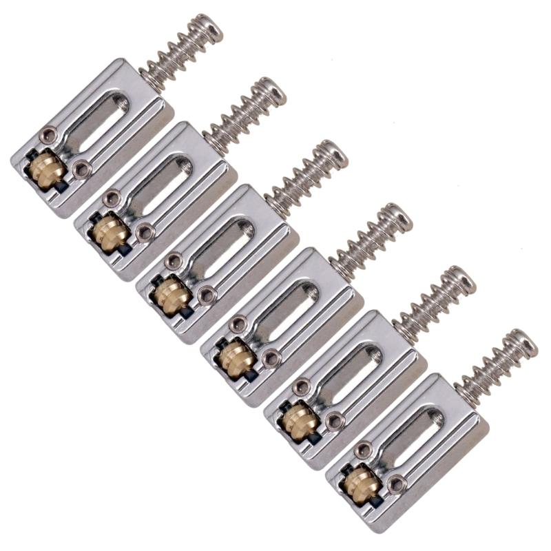 6 Pcs Electric Guitar Replacement Bridge Saddle Guitar Tremolo Bridge Saddles