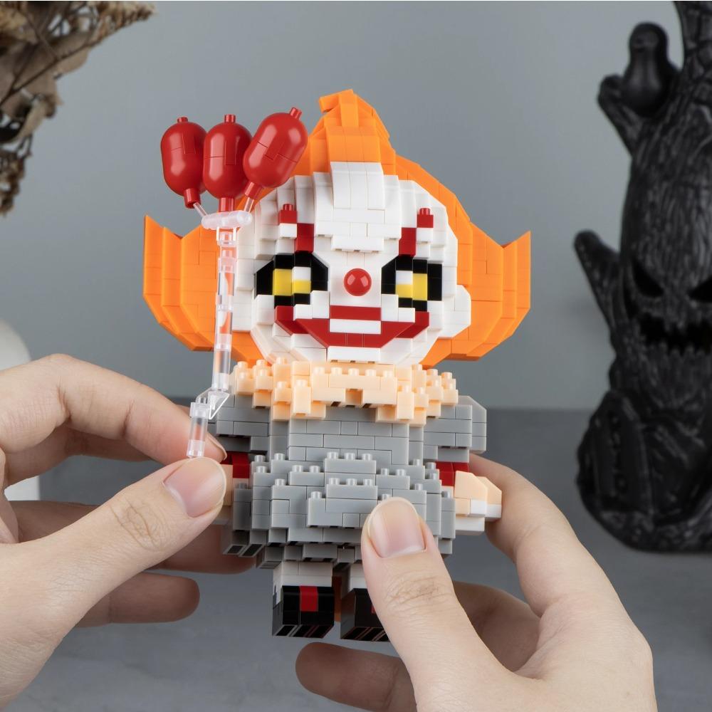 Крошечные частицы собранные строительные блоки игрушки пазл мультфильм серия Хэллоуин волшебная ночь смерть клоун собранные персонажи