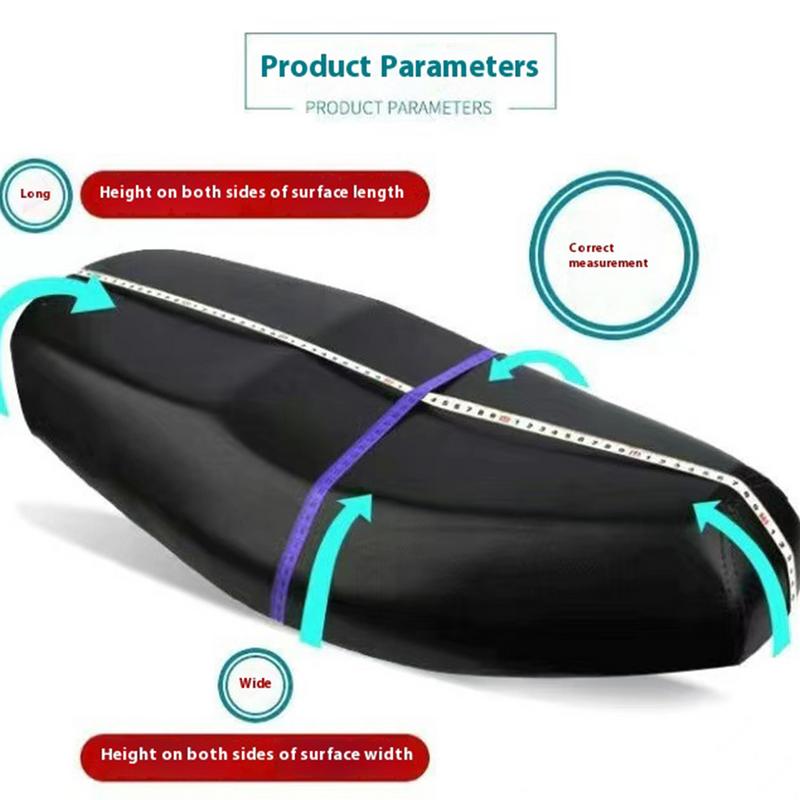 Motorcycle Scooter Seat Cover Artificial Leather Elastic Motorcycle Seat Cover Scooter Seat Protector Soft For Short Distance
